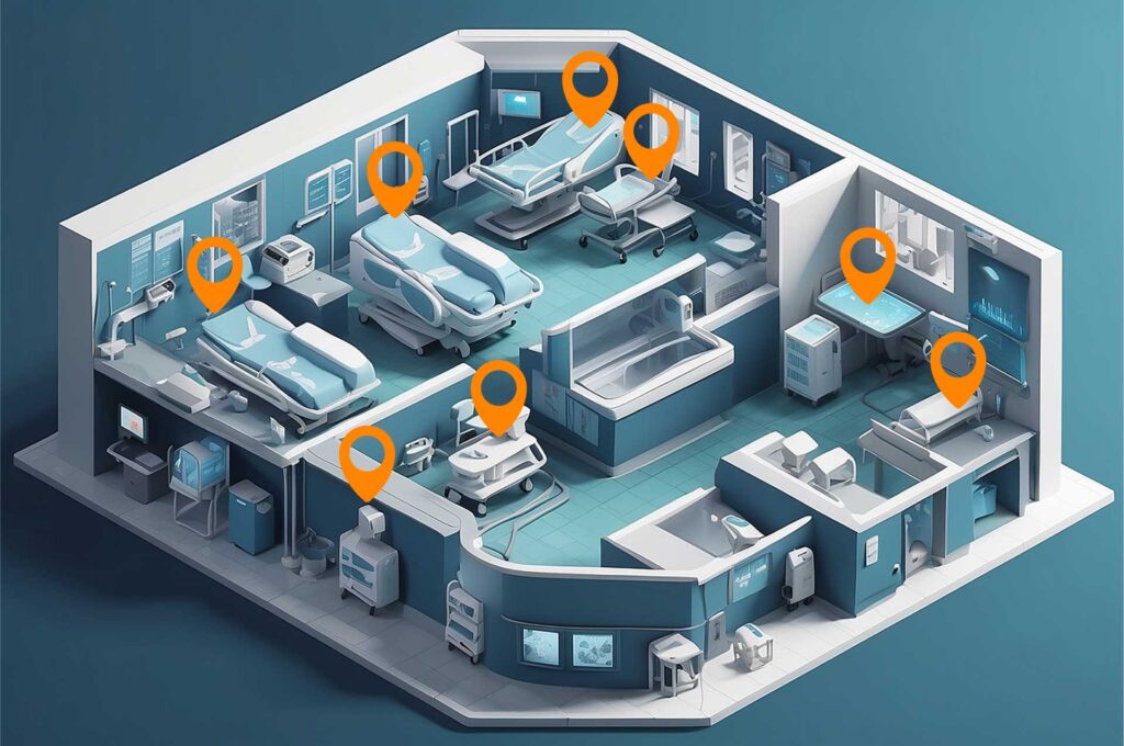 Asset tracking hospital room