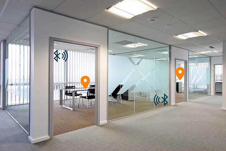 Find people indoor in the office in a meeting room with indoor localization